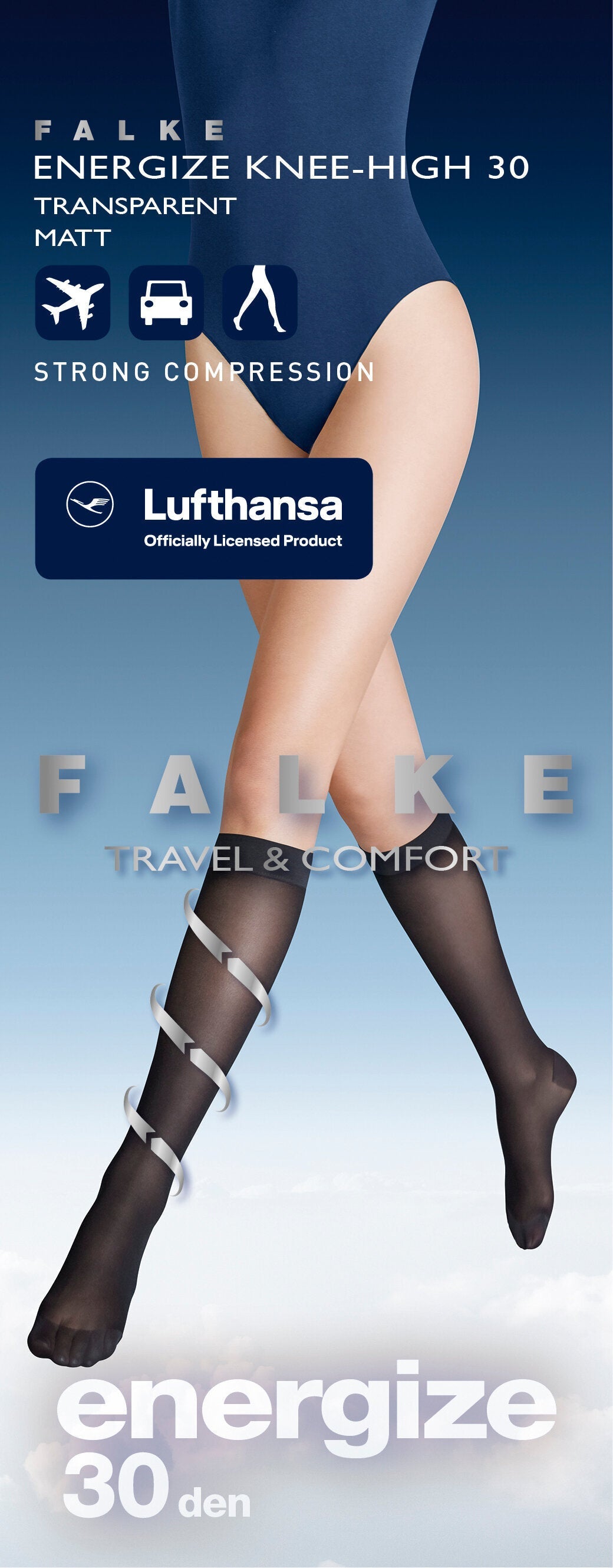 Falke Nylonsocken mit Kompression (30 den)