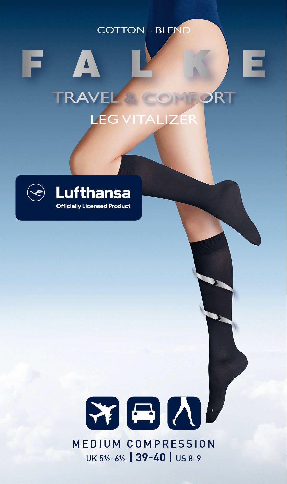 Stützstrümpfe für Damen aus Baumwolle (mild)