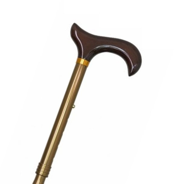 Zusammenklappbarer, bronzefarbener Gehstock