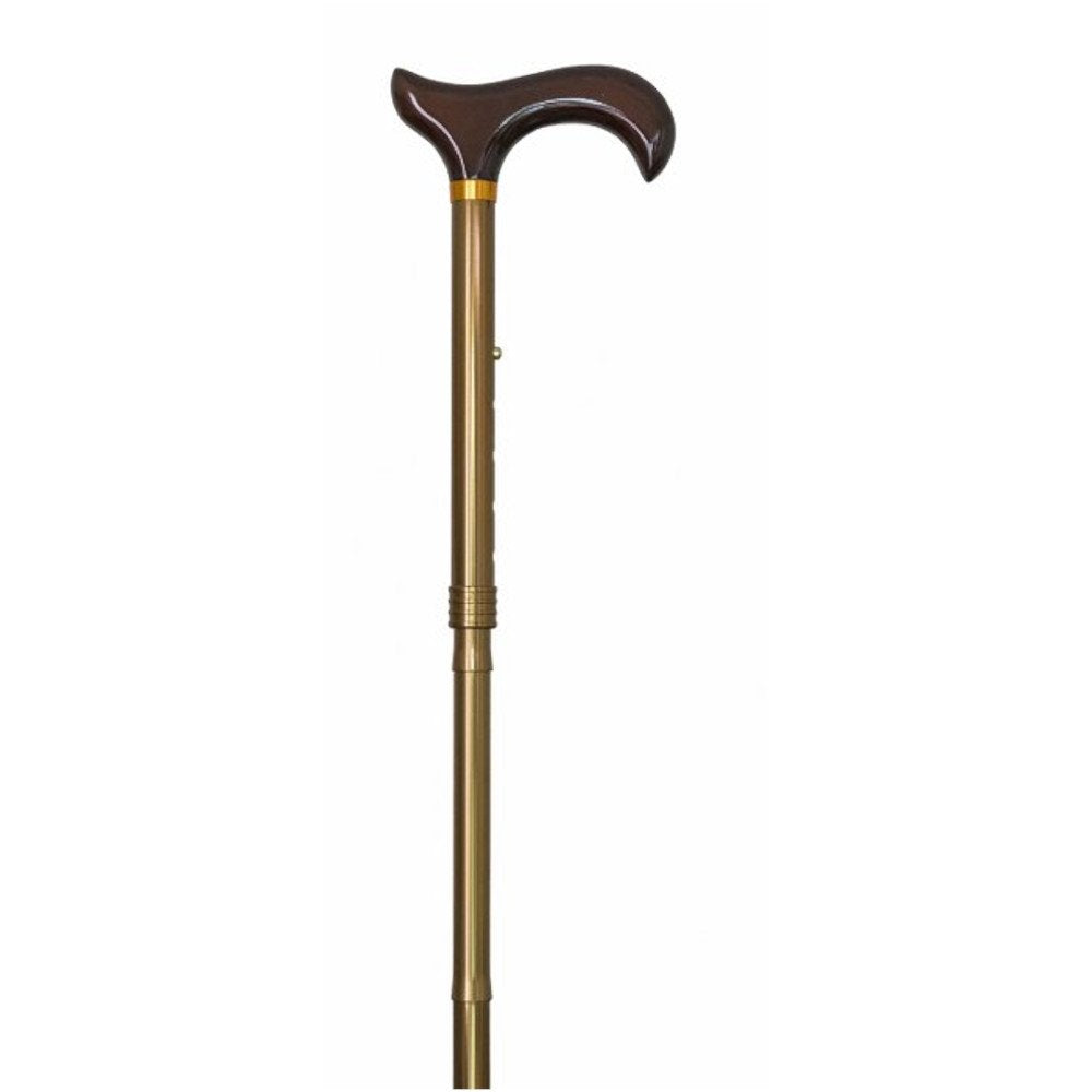 Zusammenklappbarer, bronzefarbener Gehstock