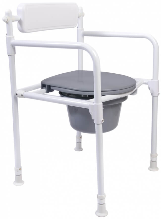 Faltbarer Toilettenstuhl mit Bettpfanne