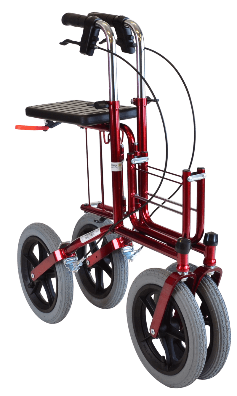 Carl-Oskar Outdoor-Rollator mit luftgefüllten Gummirädern
