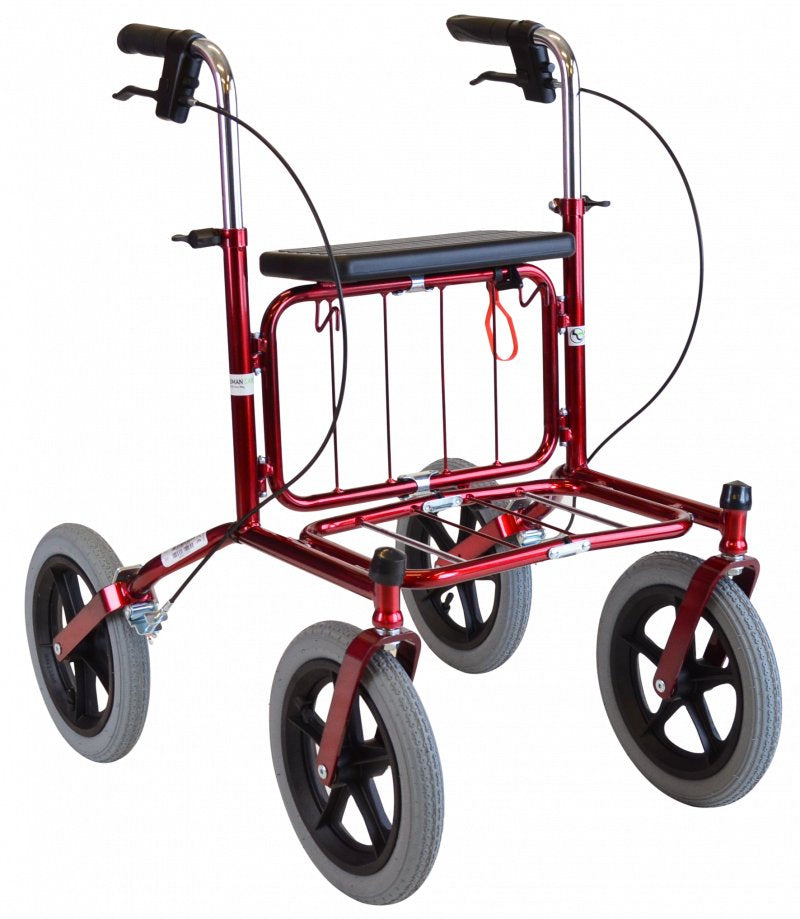 Carl-Oskar Outdoor-Rollator mit luftgefüllten Gummirädern