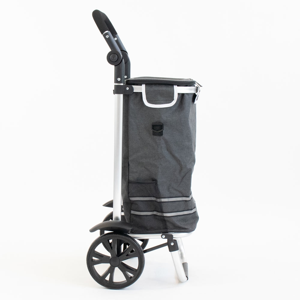 Luxuriöser Einkaufstrolley mit Kühlfach und großen Rädern