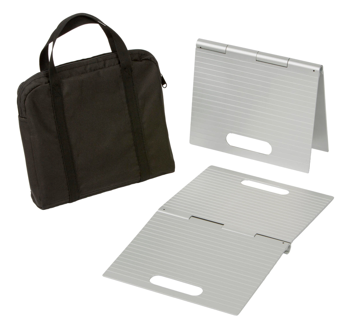 Türschwellenrampe aus Aluminium, 2-teilig und zusammenklappbar
