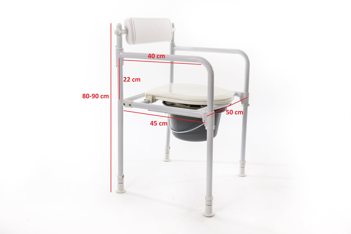Faltbarer Toilettenstuhl mit Bettpfanne