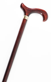 Schöner Gehstock aus Holz mit Derbygriff (Mahagoni)