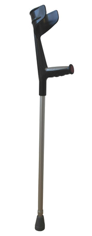 Schwarze Unterarmgehstütze mit weichem Griff