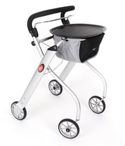 TrustCare 'Let's Go' Indoor-Rollator mit Tablett und Stoffkorb.