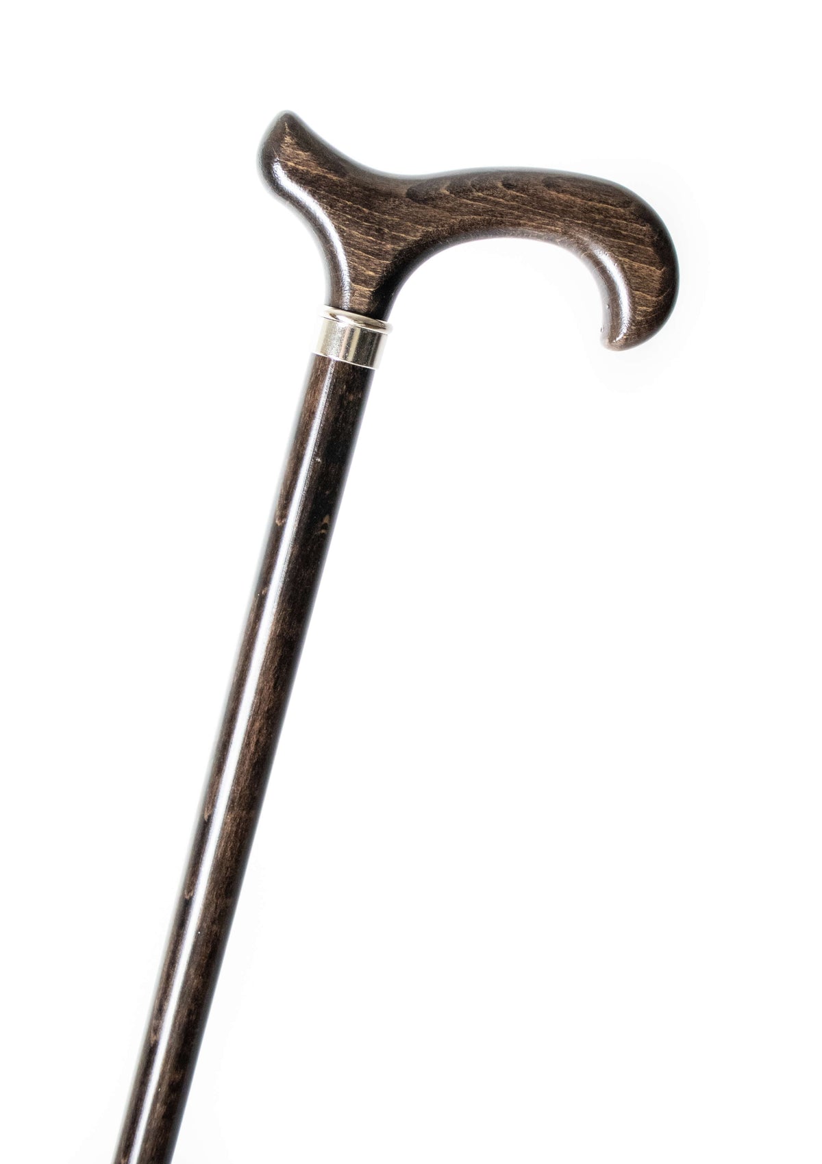 Schöner Gehstock aus Holz mit Derby-Griff (grau)