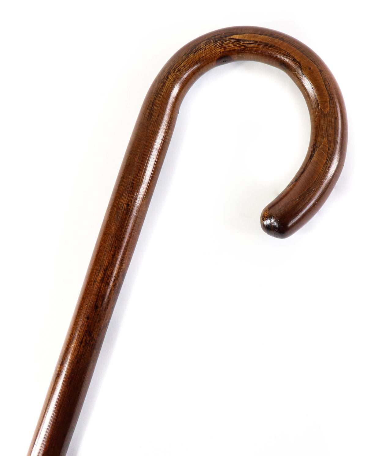 Gehstock aus Holz mit gebogenem Griff