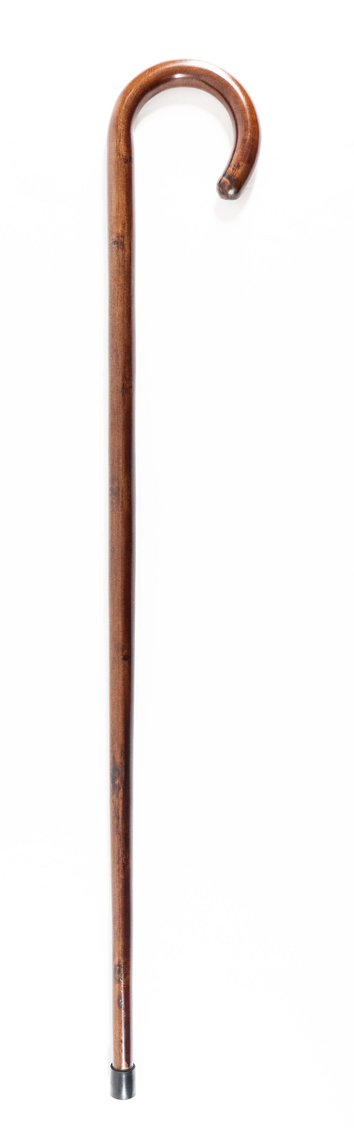 Gehstock aus Holz mit gebogenem Griff