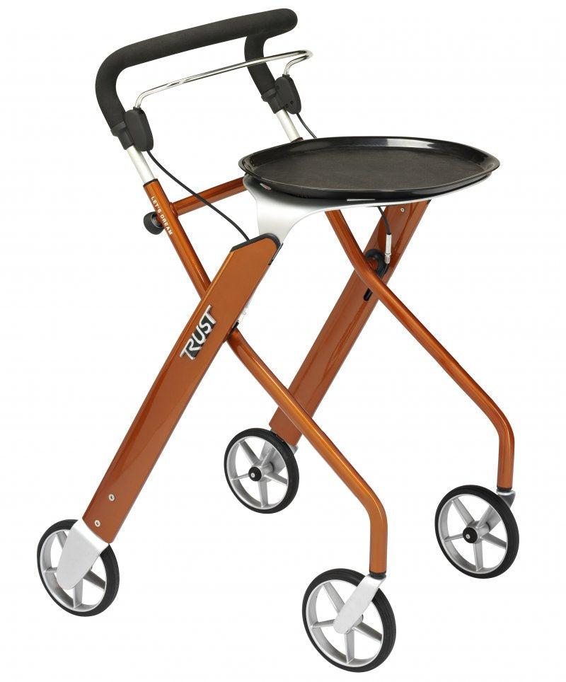 TrustCare Let's Dream Indoor-Rollator mit Tablett und Stoffkorb