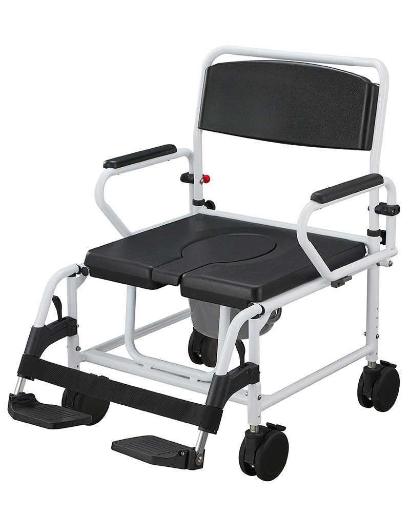 XXL Toilettenstuhl mit Rollen – bis zu 270 kg
